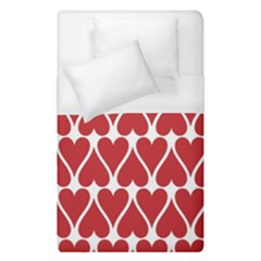 Hearts Pattern Seamless Red Love Duvet Cover (single Size) by Celenk