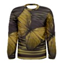 Butterfly Insect Wave Concentric Men s Long Sleeve Tee View1