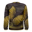 Butterfly Insect Wave Concentric Men s Long Sleeve Tee View2