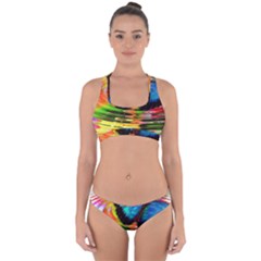 Blue Morphofalter Butterfly Insect Cross Back Hipster Bikini Set by Celenk