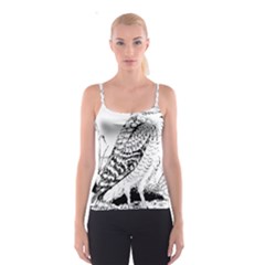 Animal Bird Forest Nature Owl Spaghetti Strap Top by Celenk