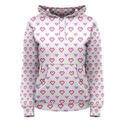 Pixel Hearts Women s Pullover Hoodie by jumpercat