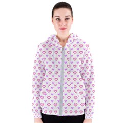 Pixel Hearts Women s Zipper Hoodie by jumpercat