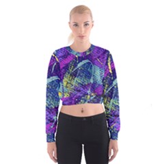 Ink Splash 01 Cropped Sweatshirt by jumpercat