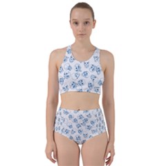 A Lot Of Skulls Blue Racer Back Bikini Set by jumpercat