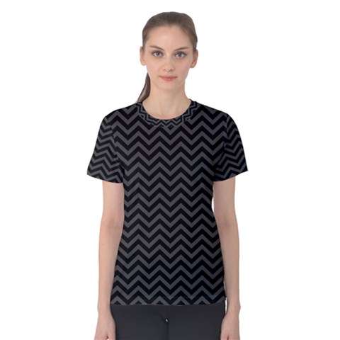 Dark Chevron Women s Cotton Tee by jumpercat