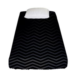 Dark Chevron Fitted Sheet (single Size) by jumpercat