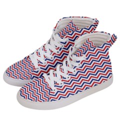 Navy Chevron Men s Hi-top Skate Sneakers by jumpercat