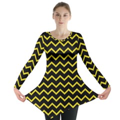 Yellow Chevron Long Sleeve Tunic  by jumpercat