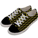 Yellow Chevron Women s Low Top Canvas Sneakers View2