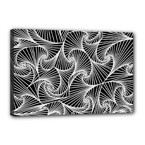 Fractal Sketch Dark Canvas 18  X 12  by jumpercat