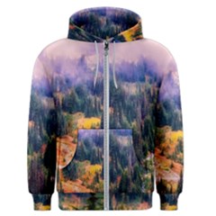 Landscape Fog Mist Haze Forest Men s Zipper Hoodie by BangZart