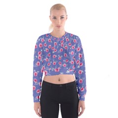 Roses And Roses Cropped Sweatshirt by jumpercat