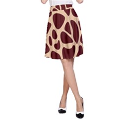 Animal Print Girraf Patterns A-line Skirt by BangZart