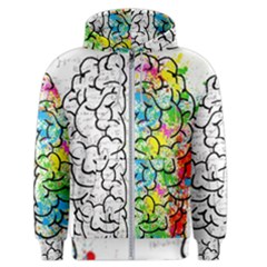 Brain Mind Psychology Idea Hearts Men s Zipper Hoodie by BangZart