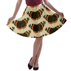 Butterfly Butterflies Insects A-line Skater Skirt by BangZart