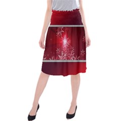 Christmas Candles Christmas Card Midi Beach Skirt by BangZart