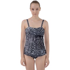 Arrows Board School Blackboard Twist Front Tankini Set by BangZart