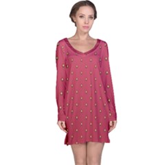 Strawberry Pattern Long Sleeve Nightdress by jumpercat