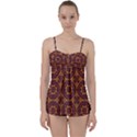 Geometric Pattern Babydoll Tankini Set View1