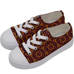 Geometric Pattern Kids  Low Top Canvas Sneakers by linceazul