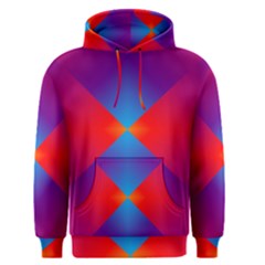 Geometric Blue Violet Red Gradient Men s Pullover Hoodie by BangZart