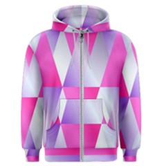 Gradient Geometric Shiny Light Men s Zipper Hoodie by BangZart