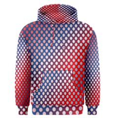 Dots Red White Blue Gradient Men s Pullover Hoodie by BangZart