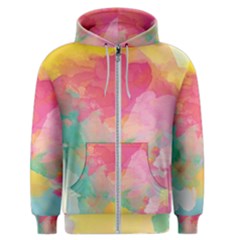 Watercolour Gradient Men s Zipper Hoodie by BangZart