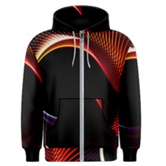 Grid Bent Vibration Ease Bend Men s Zipper Hoodie by BangZart