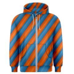 Diagonal Stripes Striped Lines Men s Zipper Hoodie by BangZart