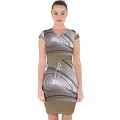 Staircase Berlin Architecture Capsleeve Drawstring Dress  by BangZart