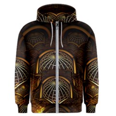 Fractal 3d Render Design Backdrop Men s Zipper Hoodie by BangZart