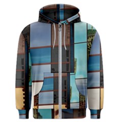 Glass Facade Colorful Architecture Men s Zipper Hoodie by BangZart