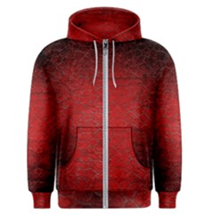 Red Grunge Texture Black Gradient Men s Zipper Hoodie by BangZart