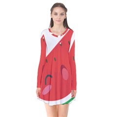 Watermelon Red Network Fruit Juicy Flare Dress by BangZart