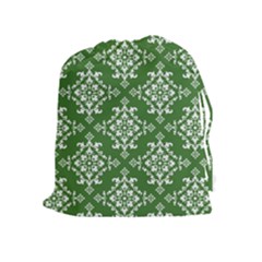 St Patrick S Day Damask Vintage Drawstring Pouches (extra Large) by BangZart