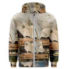 Sydney The Opera House Watercolor Men s Zipper Hoodie by BangZart