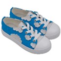 Clouds Sky Background Comic Kids  Low Top Canvas Sneakers View3