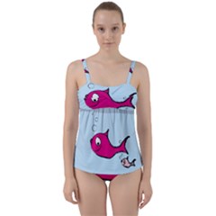 Fish Swarm Meeresbewohner Creature Twist Front Tankini Set by BangZart