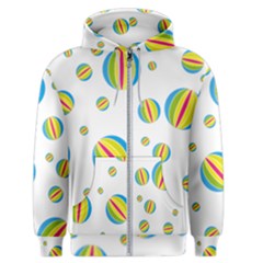 Balloon Ball District Colorful Men s Zipper Hoodie by BangZart