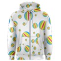 Balloon Ball District Colorful Men s Zipper Hoodie View1