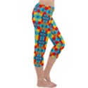 Pop Art Abstract Design Pattern Capri Yoga Leggings View3