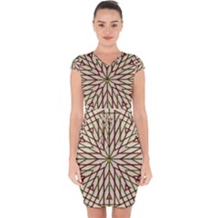 Kaleidoscope Online Triangle Capsleeve Drawstring Dress  by BangZart