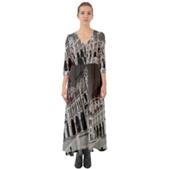 Architecture Parliament Landmark Button Up Boho Maxi Dress by BangZart