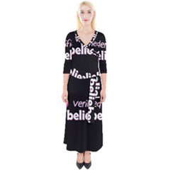 Verified Belieber Quarter Sleeve Wrap Maxi Dress by Valentinaart