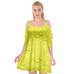 Yellow Oval Ellipse Egg Elliptical Cutout Spaghetti Strap Chiffon Dress by BangZart