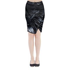 Fractal Mathematics Abstract Midi Wrap Pencil Skirt by Celenk