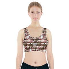 Grunge Textured Abstract Pattern Sports Bra With Pocket by dflcprints