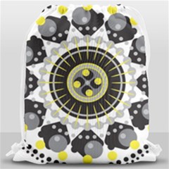 Mandala Geometric Design Pattern Drawstring Bag (large) by Celenk